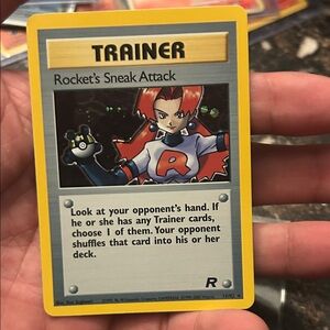 Pokemon Trainer Card - Rocket's Sneak Attack with Red and Blue - NM/LP